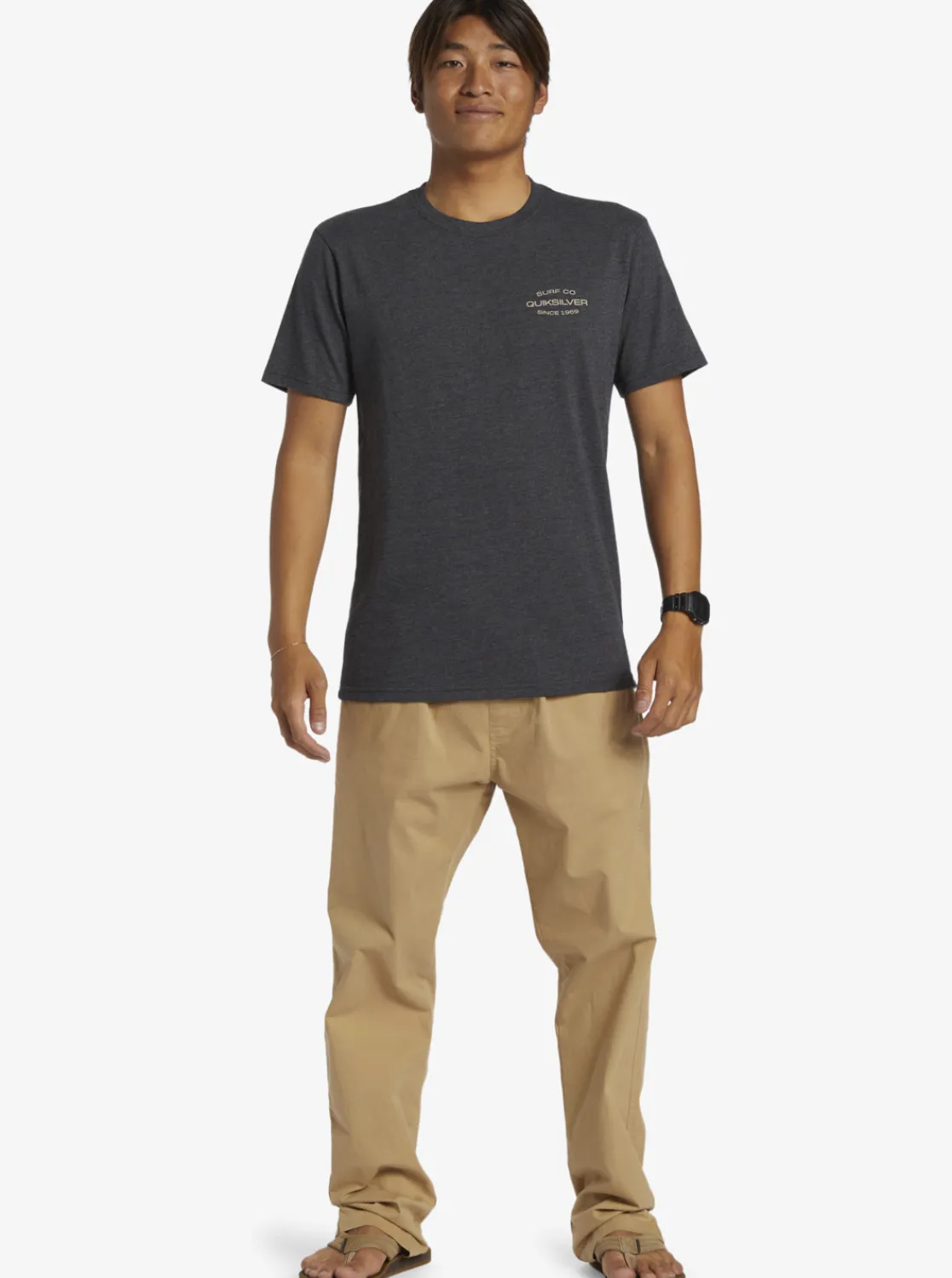 Quiksilver Surf Lockup T-Shirt Charcoal Heather Best Sale