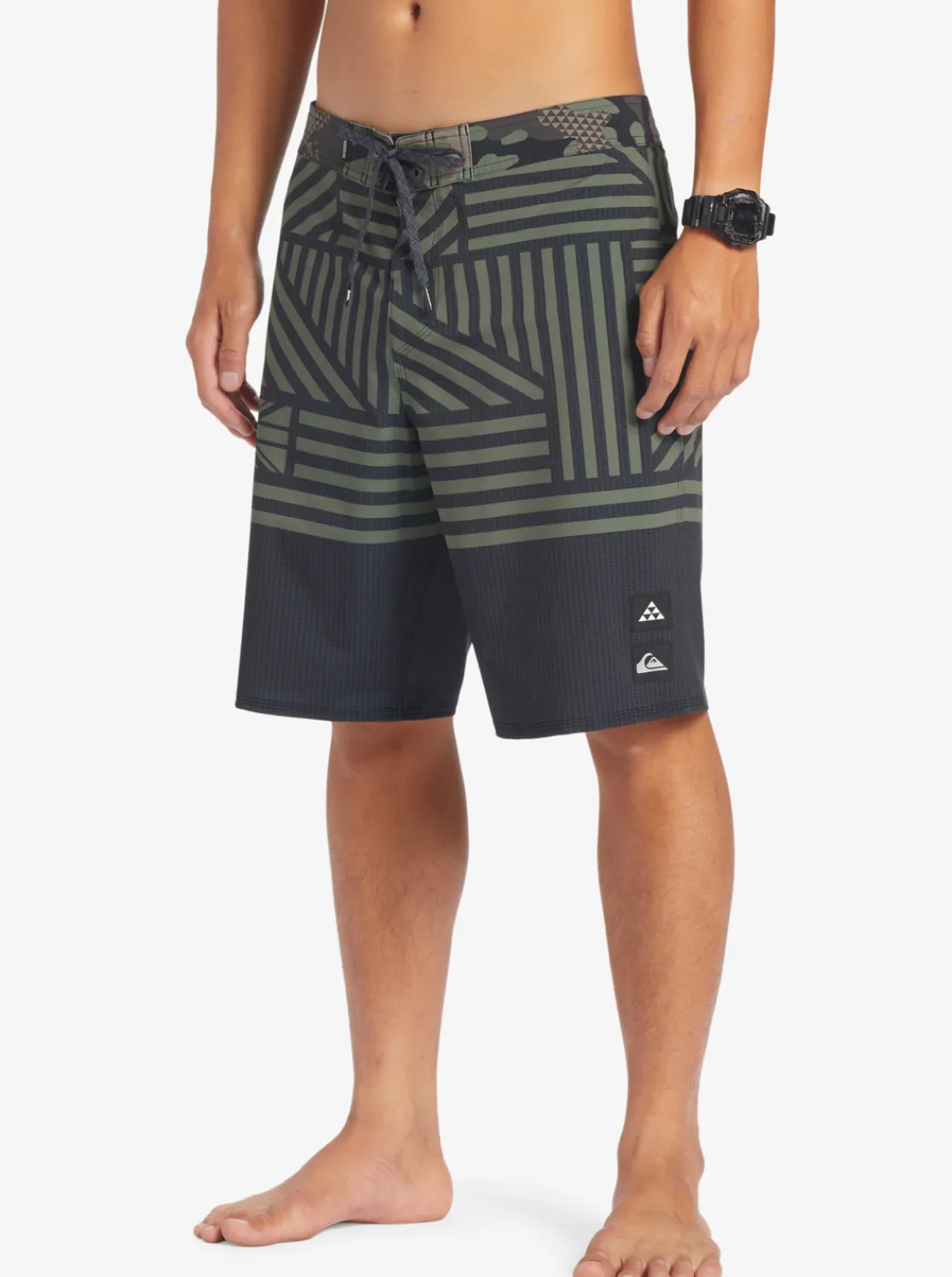 Quiksilver Surfsilk Hawaii Flag 20 20" Boardshorts Black Discount
