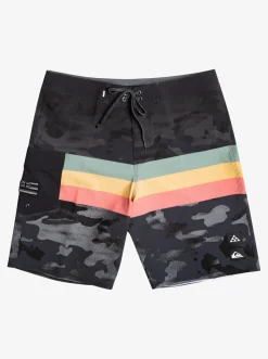 Quiksilver Surfsilk Hawaii Stripe 20" Boardshorts Black Flash Sale