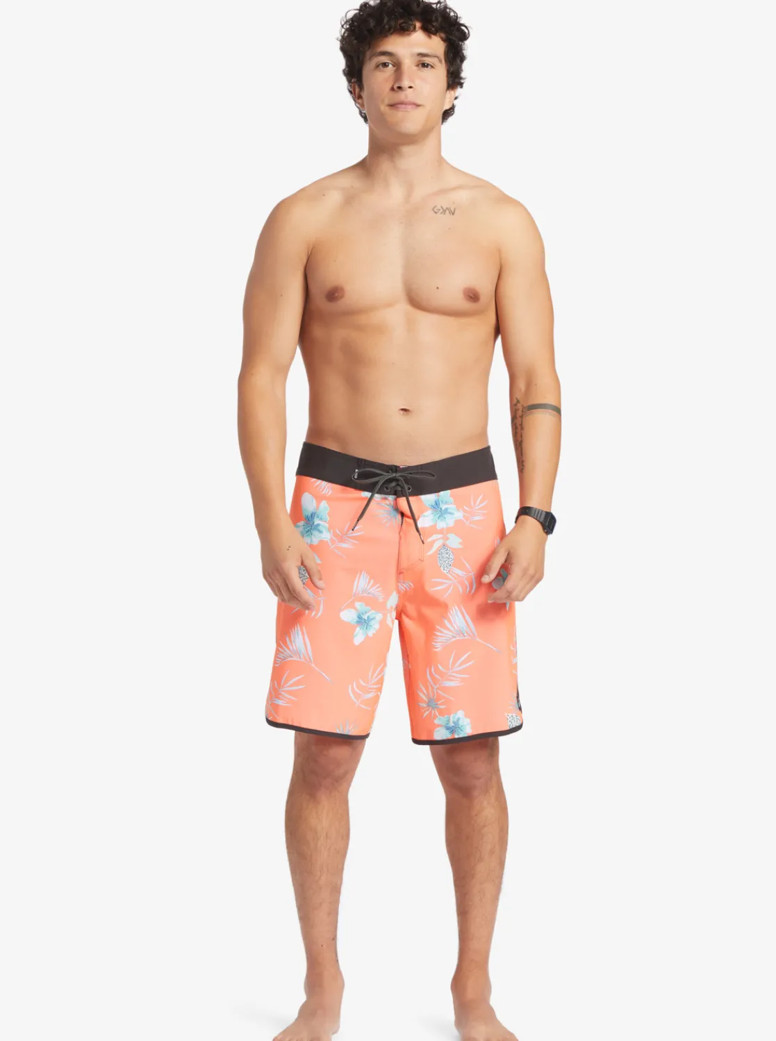 Quiksilver Surfsilk Scallop 19" Boardshorts Fiery Coral Fashion