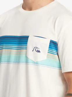 Quiksilver Swell Vision Stripe Pocket T-Shirt Gardenia Outlet