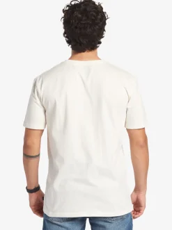 Quiksilver Swell Vision Stripe Pocket T-Shirt Gardenia Outlet