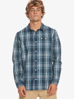 Quiksilver Swinton Long Sleeve Shirt Navy Blazer Swinton Flash Sale