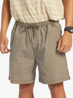 Quiksilver Taxer Elastic Waist Shorts Chocolate Chip Flash Sale