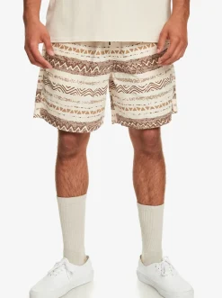 Quiksilver Taxer Print Elastic Waist Shorts Birch Playa Mesa Shop