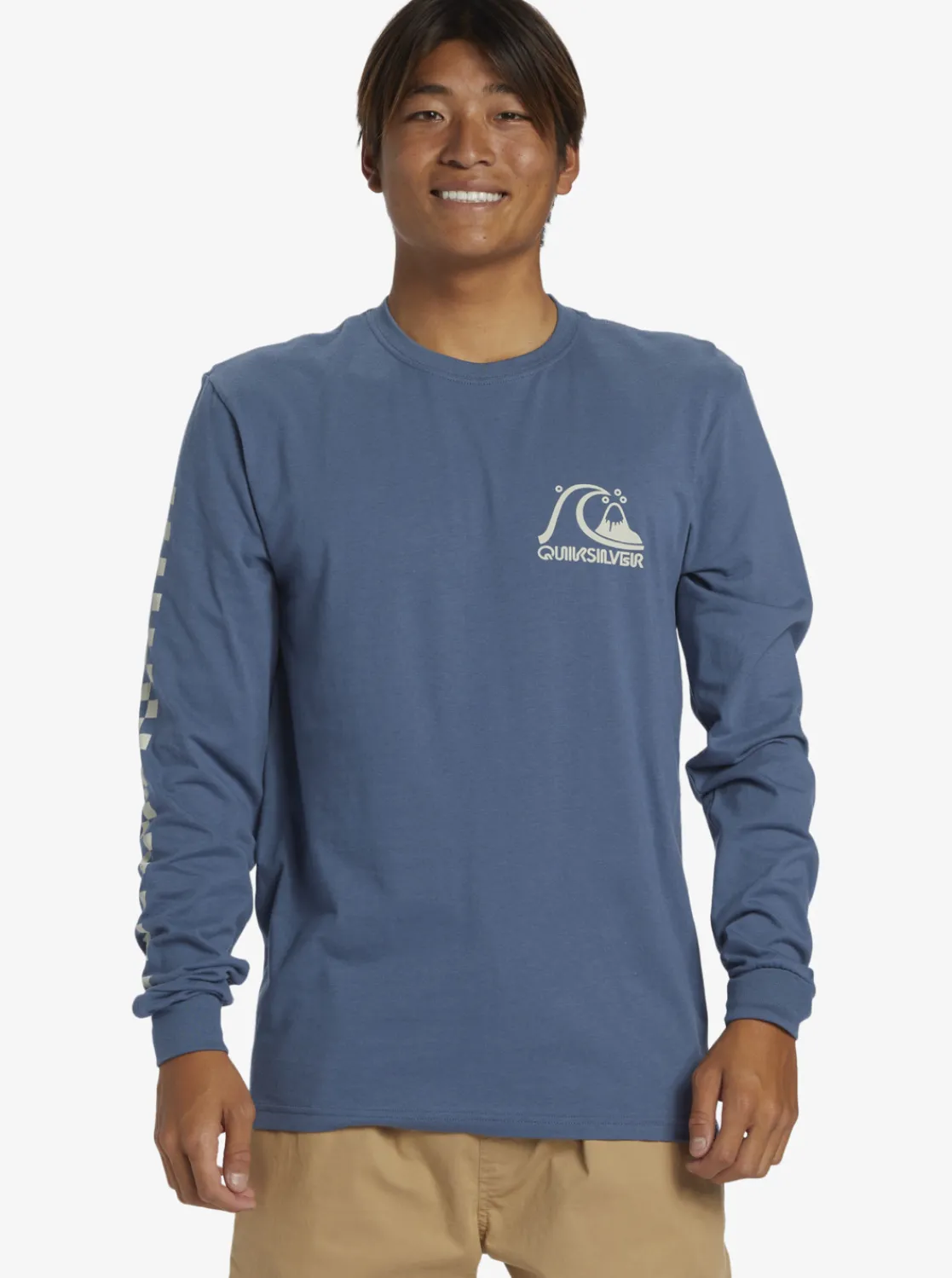 Quiksilver The Original Long Sleeve T-Shirt Bering Sea Flash Sale