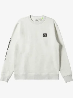 Quiksilver The Original Sweatshirt White Marble Heather Cheap