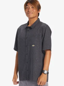 Quiksilver The Saturn Short Sleeve Shirt Tarmac Tribal Floral Flash Sale
