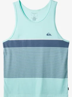 Quiksilver Tijuana Stripe Tank Top Beach Glass Heather Outlet