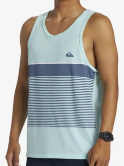 Quiksilver Tijuana Stripe Tank Top Beach Glass Heather Outlet