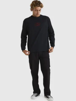 Quiksilver Tilt Long Sleeve Stn T-Shirt Black Best