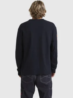 Quiksilver Trident Long Sleeve T-Shirt Black New
