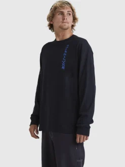 Quiksilver Trident Long Sleeve T-Shirt Black New