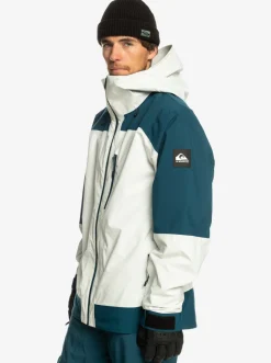 Quiksilver Ultralight 20K Technical Snow Jacket Nimbus Cloud Fashion