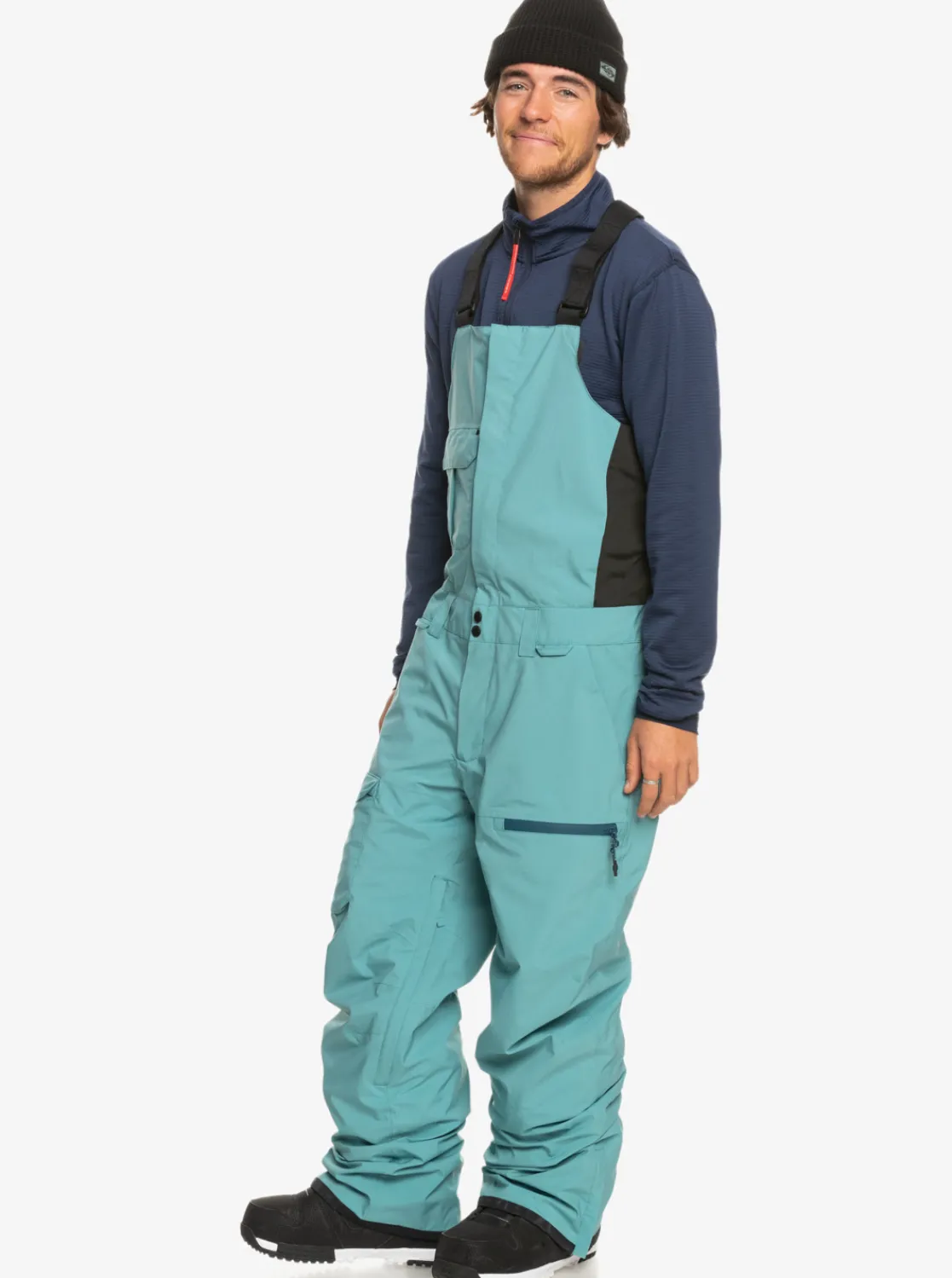 Quiksilver Utility Technical Snow Bib Pants Brittany Blue Cheap