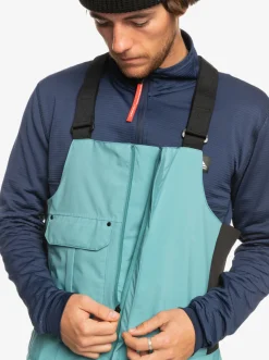 Quiksilver Utility Technical Snow Bib Pants Brittany Blue Cheap