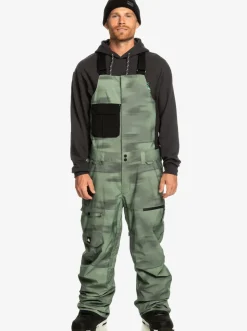 Quiksilver Utility Technical Snow Bib Pants Break Off Laurel Wreath Sale