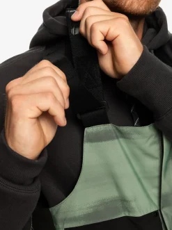 Quiksilver Utility Technical Snow Bib Pants Break Off Laurel Wreath Sale