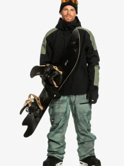 Quiksilver Utility Technical Snow Bib Pants Break Off Laurel Wreath Sale