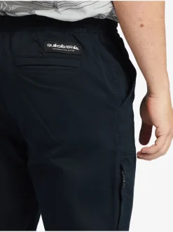 Quiksilver Waterman After Surf Elastic Waist Pants Black New