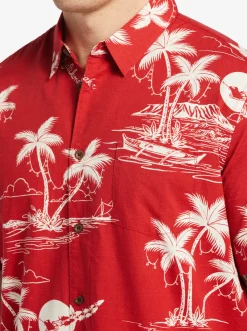 Quiksilver Waterman Ahi Holiday Woven Shirt Ahi Holiday Aura Orange Store