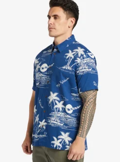 Quiksilver Waterman Ahi Holiday Woven Shirt Ahi Holiday Estate Blue Shop