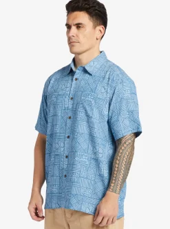Quiksilver Waterman Amazed Palm Woven Shirt Seaport Amazed Palm Cheap