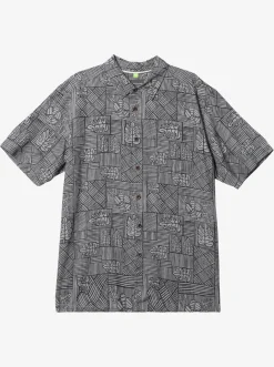 Quiksilver Waterman Amazed Palm Woven Shirt Black Amazed Palm New