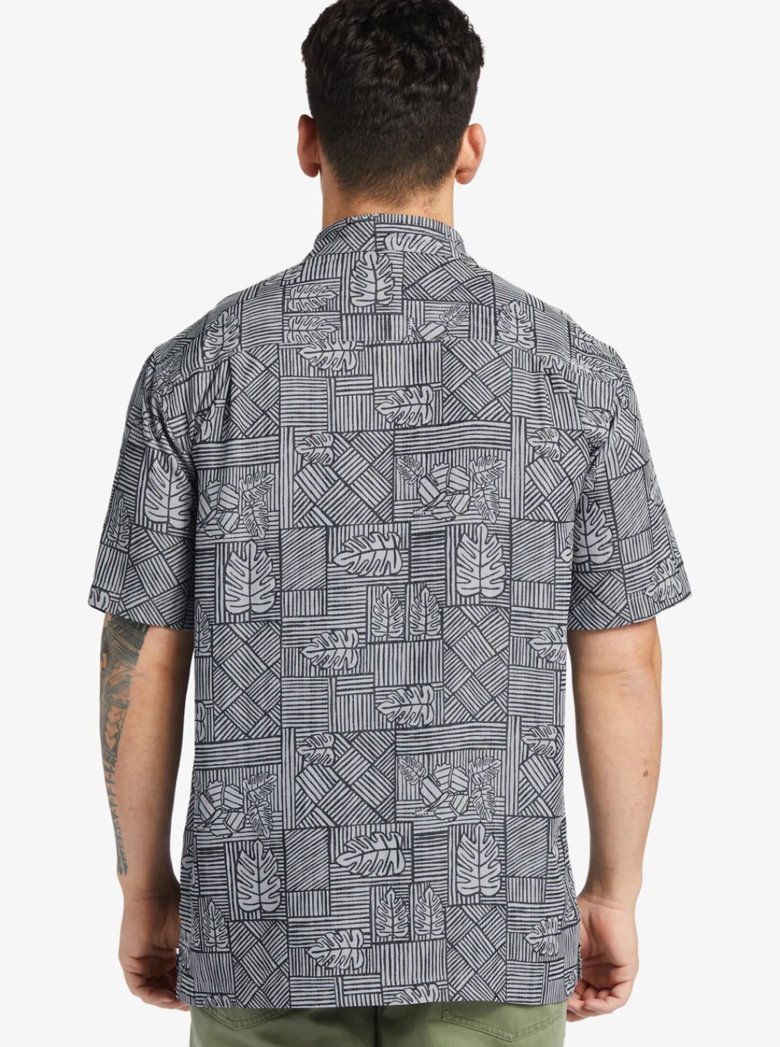 Quiksilver Waterman Amazed Palm Woven Shirt Black Amazed Palm New