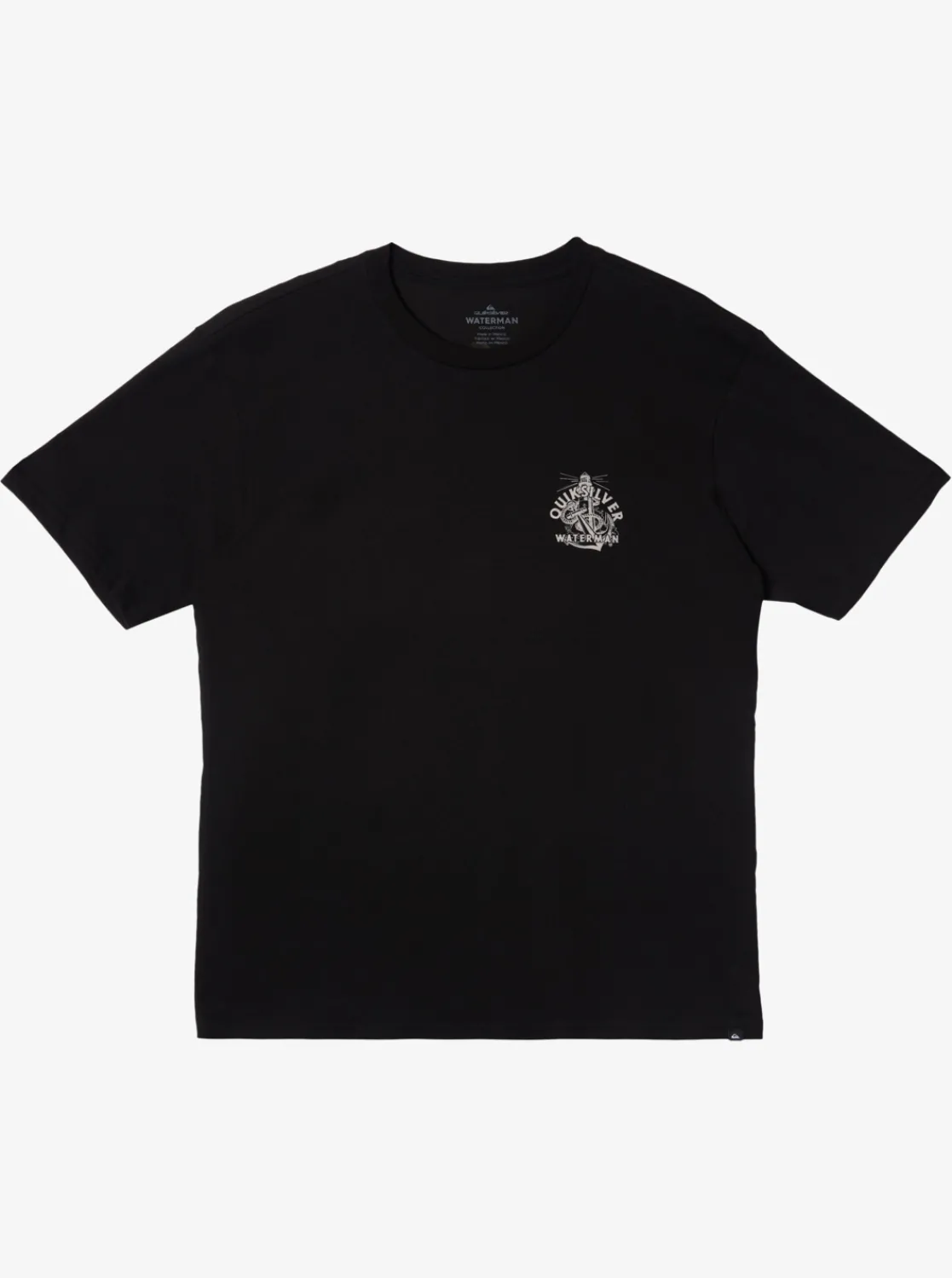 Quiksilver Waterman Anchors Away Qt-Shirt Black Flash Sale