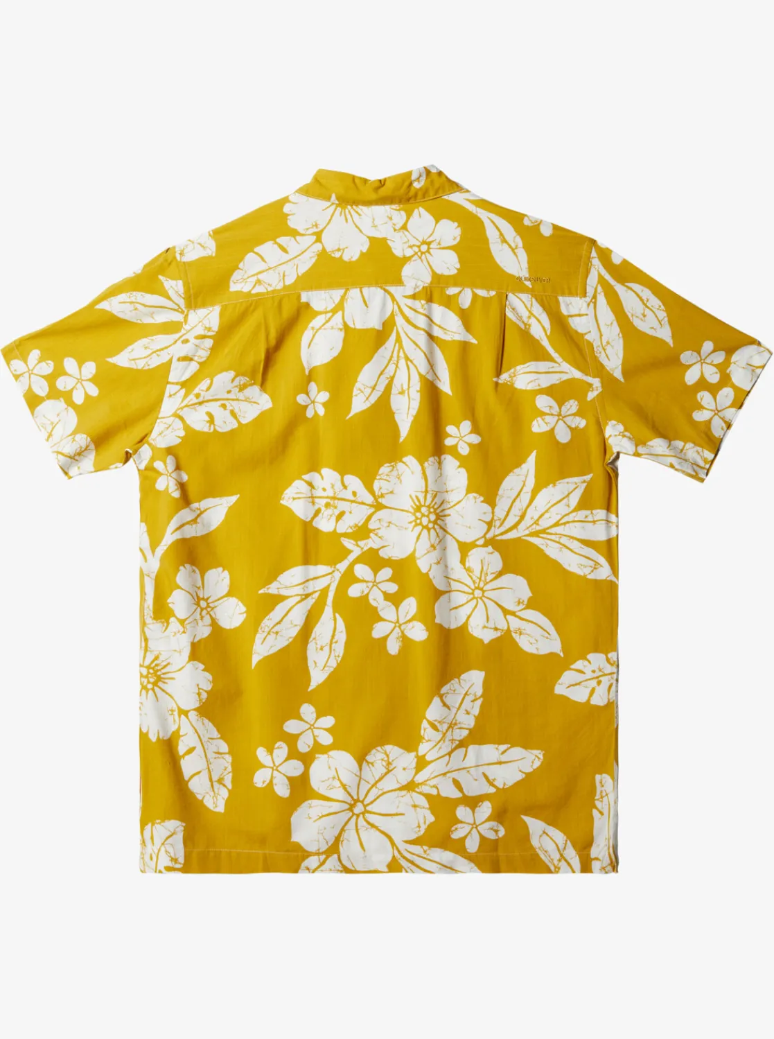 Quiksilver Waterman Aqua Flower Short Sleeve Shirt Oil Yeallow Aqua Flowers Flash Sale