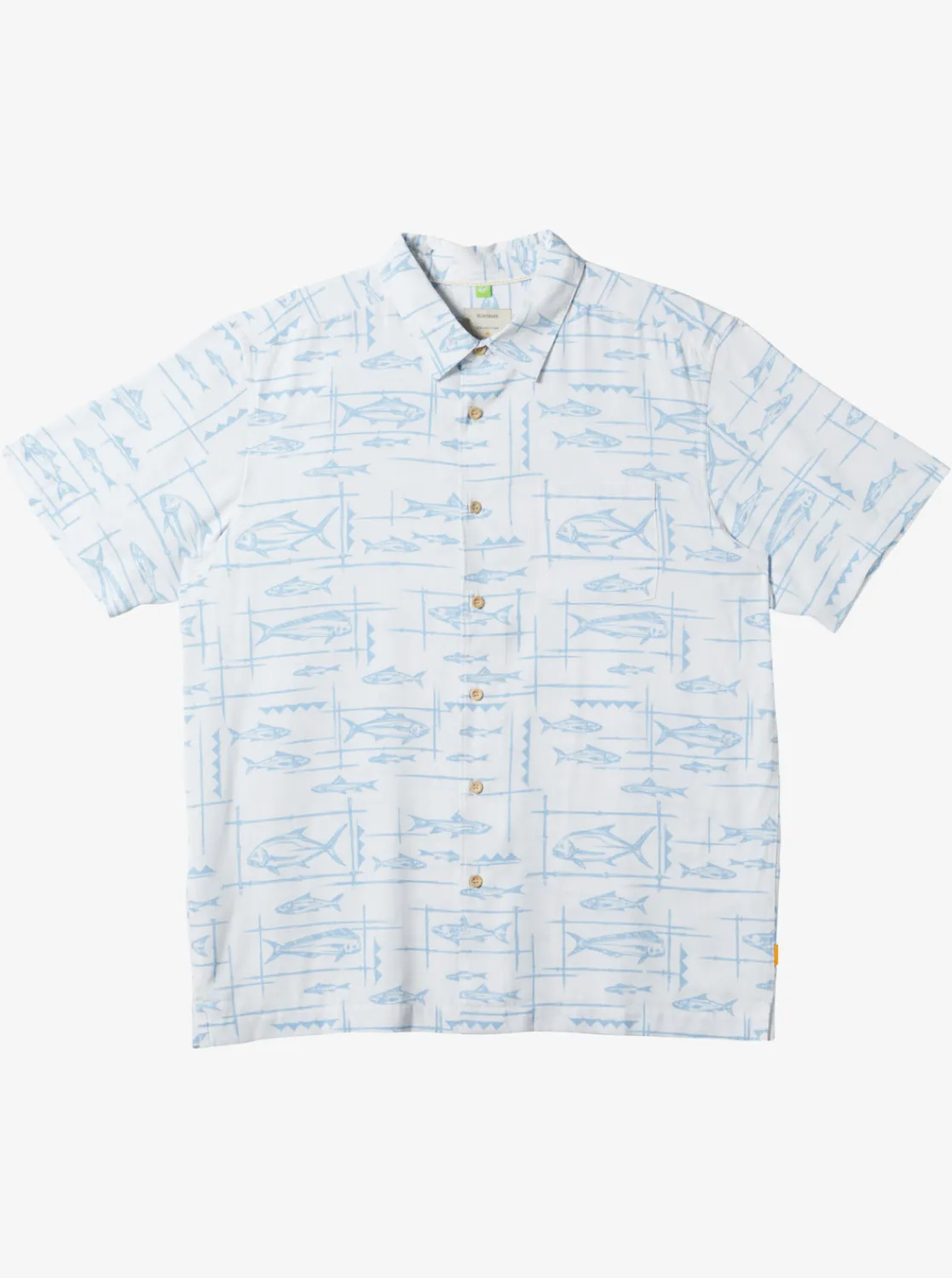 Quiksilver Waterman Bento Woven Shirt Bento White Flash Sale