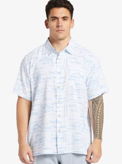 Quiksilver Waterman Bento Woven Shirt Bento White Flash Sale