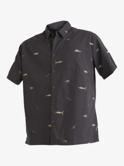 Quiksilver Waterman Big Pond Woven Shirt Big Pond Tarmac Flash Sale
