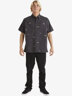 Quiksilver Waterman Big Pond Woven Shirt Big Pond Tarmac Flash Sale
