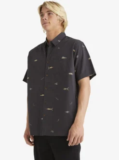 Quiksilver Waterman Big Pond Woven Shirt Big Pond Tarmac Flash Sale