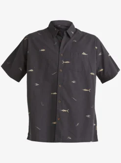 Quiksilver Waterman Big Pond Woven Shirt Big Pond Tarmac Flash Sale