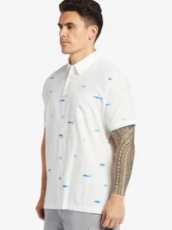 Quiksilver Waterman Big Pond Woven Shirt Big Pond White Outlet