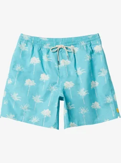 Quiksilver Waterman Cliffside 17" Elastic Waist Shorts Scuba Blue Amazed Palm Outlet