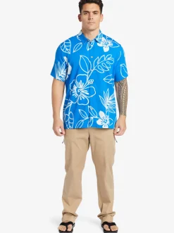 Quiksilver Waterman Cruise Town Woven Shirt Directoire Blue Cruise Town Hot