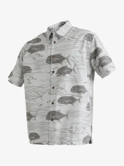 Quiksilver Waterman Dive Sites Woven Shirt Harbor Mist Dive Sites Shop