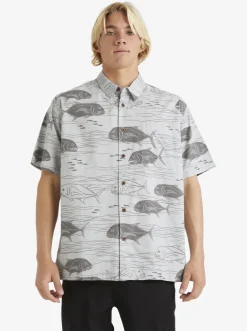 Quiksilver Waterman Dive Sites Woven Shirt Harbor Mist Dive Sites Shop