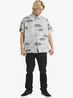 Quiksilver Waterman Dive Sites Woven Shirt Harbor Mist Dive Sites Shop