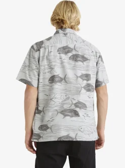 Quiksilver Waterman Dive Sites Woven Shirt Harbor Mist Dive Sites Shop