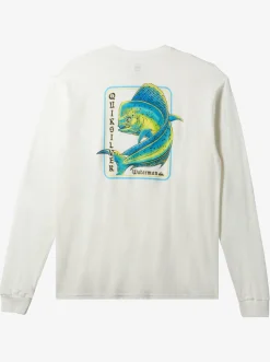 Quiksilver Waterman Dorado Magic Long Sleeve T-Shirt Snow White Hot