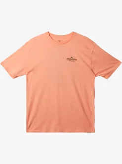 Quiksilver Waterman Dorado Magic T-Shirt Peach Pink Cheap