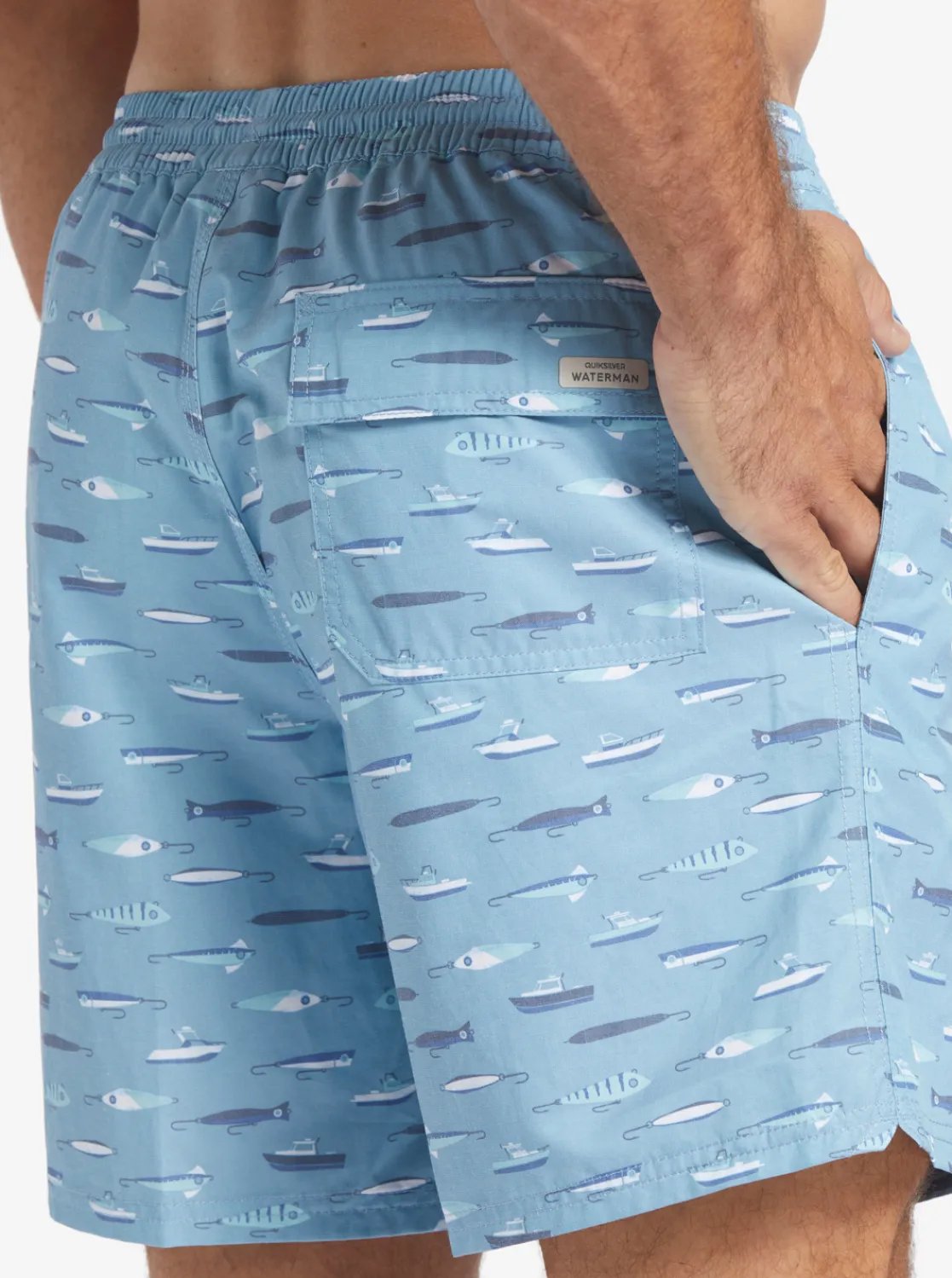 Quiksilver Waterman Drag Week 17" Volleys Dusk Blue Drag Week Hot