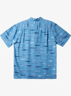 Quiksilver Waterman Drag Week Technical Short Sleeve Shirt Dusk Blue Drag Week W Cheap