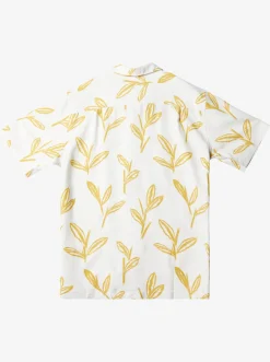 Quiksilver Waterman Ginger Stalks Short Sleeve Shirt Oil Yellow Ginger Stalks Best