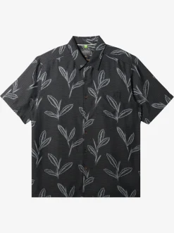 Quiksilver Waterman Ginger Stalks Short Sleeve Shirt Black Ginger Stalks Flash Sale